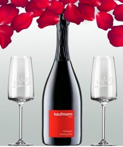 "aufs leben"<br>valentinstags-set mit sekt & gläsern<br>