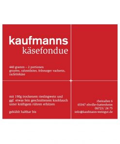 kaufmanns<br>frischfondue käsemischung<br>