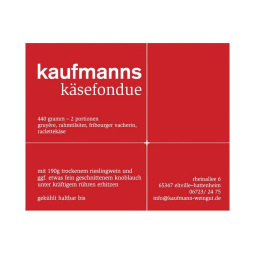 kaufmanns<br>frischfondue käsemischung<br>